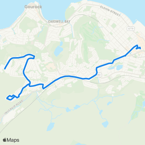 McGill's Bus Service Wellyard Wynd - Stance 8 map