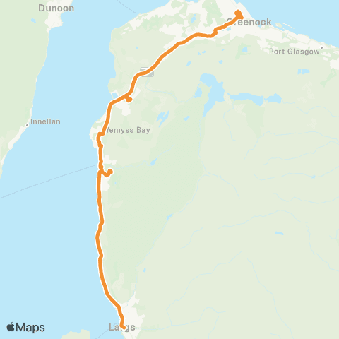 McGill's Bus Service West Stewart Street - Crawford Street map