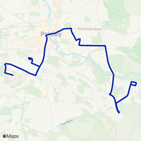 McGill's Bus Service Ben Hope Av - Royal Alexandra Hospital map