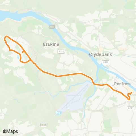 McGill's Bus Service Bus Station - Bishopton Railway Station map