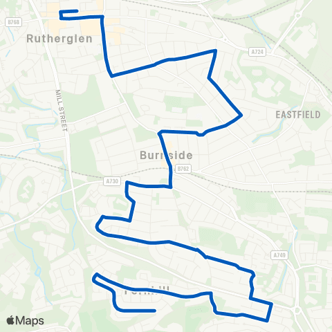 McGill's Bus Service Craignure Road - Town Hall map