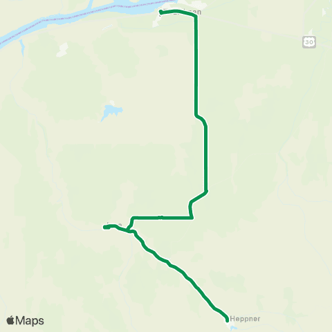 Morrow County Public Transit Verde map