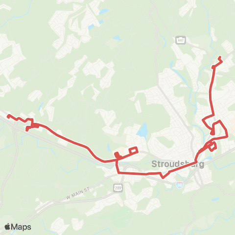 Pocono Pony Red Route map