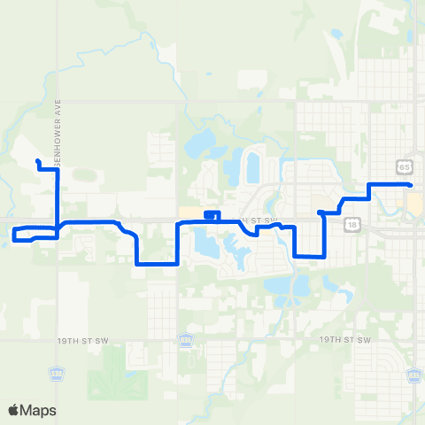 Mason City Transit West Central map