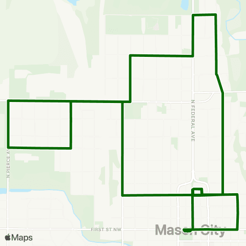 Mason City Transit North Central map