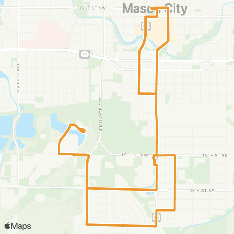 Mason City Transit South Central map