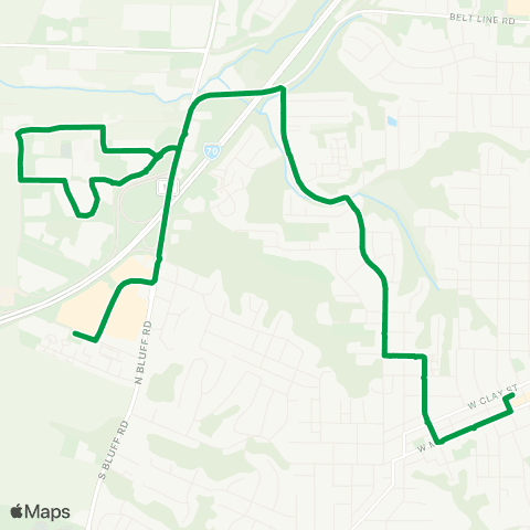 Madison County Transit 21 West Collinsville Shuttle map