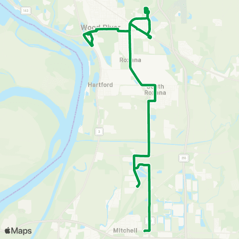 Madison County Transit 06 Roxana - Pontoon Beach map