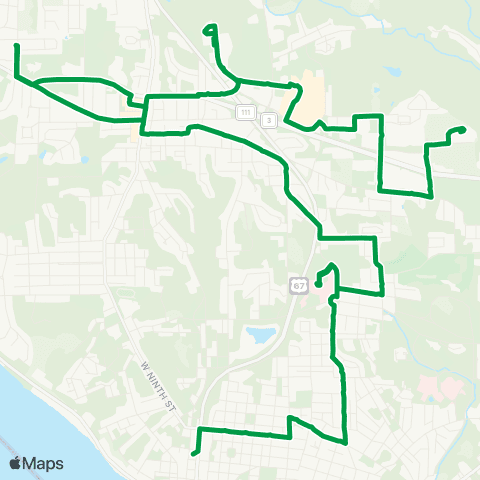 Madison County Transit 08 Central Shuttle map