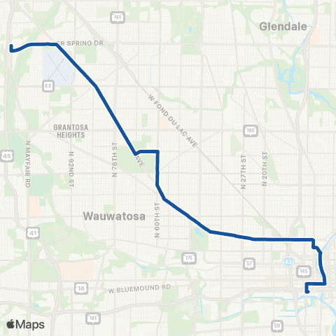 MCTS Walnut - Appleton map
