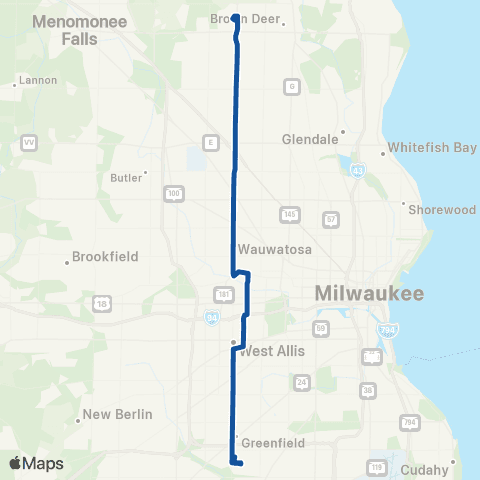 MCTS 76th Street map