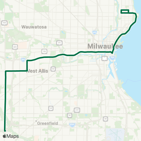 MCTS Fair Park - Whitnall Ubus map