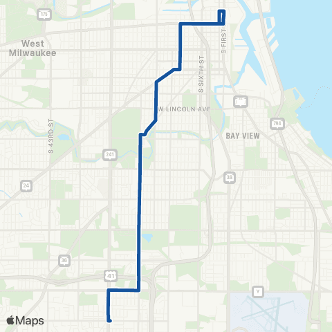 MCTS S. 20th Street map