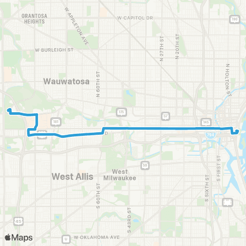 MCTS Connect 1 Wisconsin Ave map