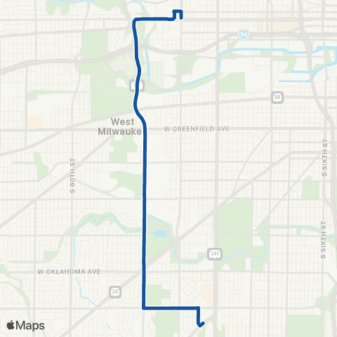 MCTS S. 43rd Street map