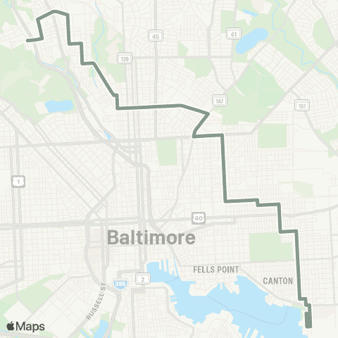MDOT MTA Woodberry - Canton Crossing map
