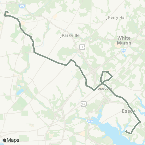 MDOT MTA Towson Town Center - Fox Ridge map