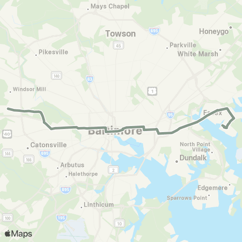 MDOT MTA CMS - Essex map