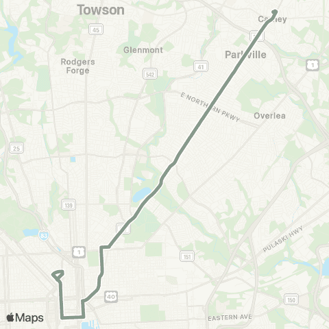 MDOT MTA State Center - Carney / Hillendale map