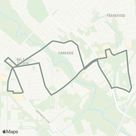 MDOT MTA Belair - Edison Circulator map