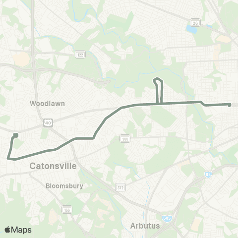MDOT MTA West Baltimore MARC - Catonsville map
