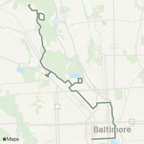 MDOT MTA Mondawmin - Sinai Hospital map