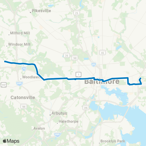 MDOT MTA CMS - Johns Hopkins Bayview map