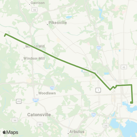 MDOT MTA NW Hospital - Harbor East map