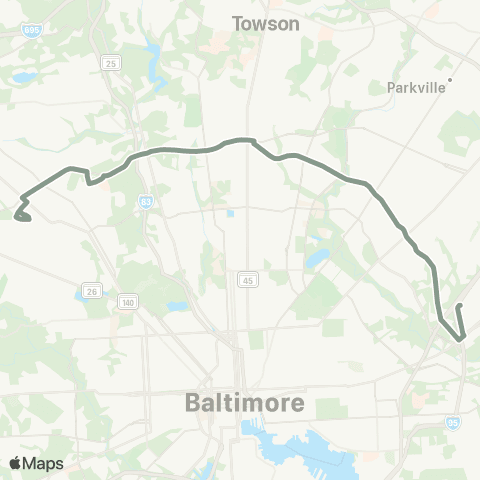MDOT MTA Rogers Ave - Hollander Ridge map