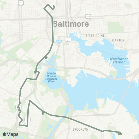 MDOT MTA State Center - Patapsco Station map