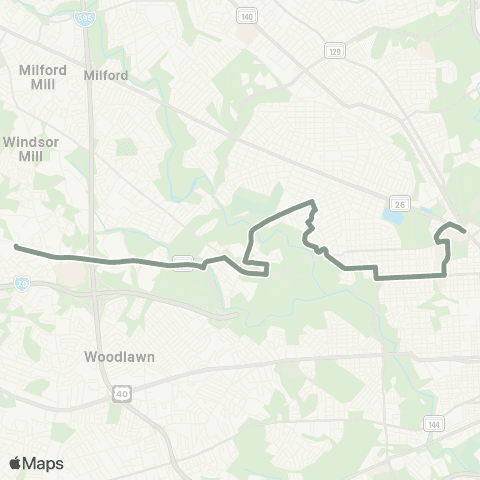 MDOT MTA Mondawmin - CMS map