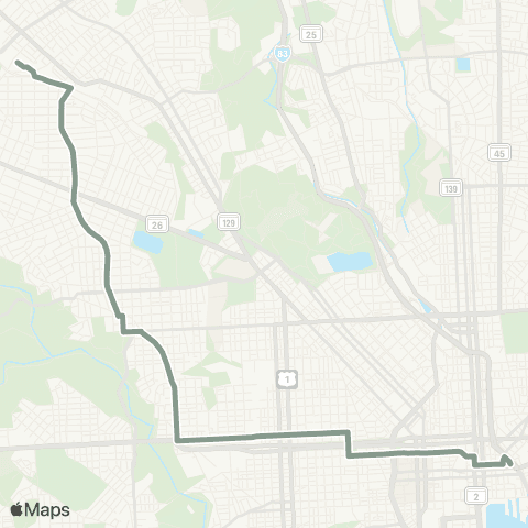 MDOT MTA Downtown - Rogers Ave Station map