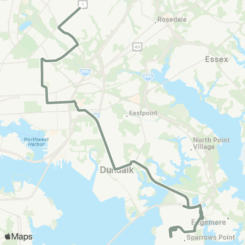 MDOT MTA Gardenville - Tradepoint Atlantic map