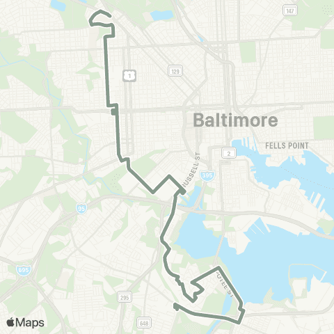 MDOT MTA Patapsco Station - Mondawmin map