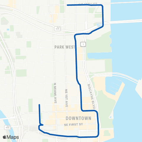 Miami-Dade Transit Omni Loop map
