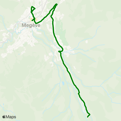 Meg-Bus Megève - Côte 2000 - Jaillet map