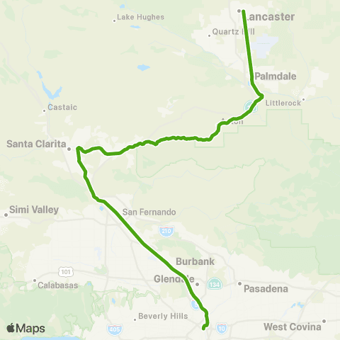 Metrolink Metrolink Antelope Valley Line map
