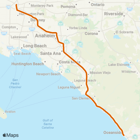 Metrolink Metrolink Orange County Line map