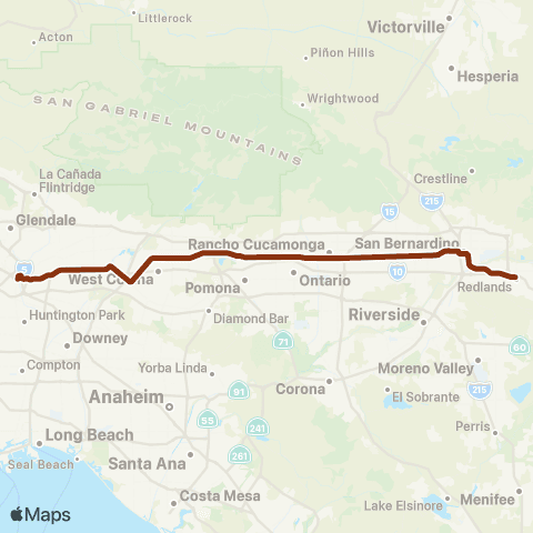 Metrolink Metrolink San Bernardino Line map