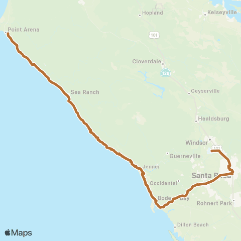 MTA South Coast / Santa Rosa map