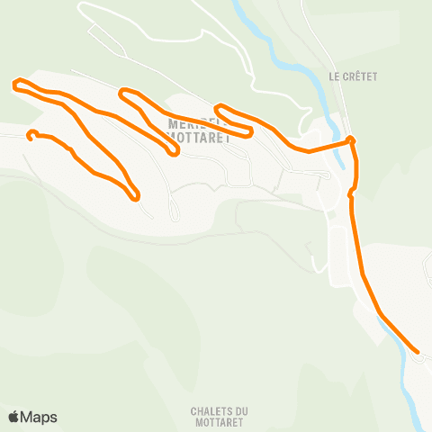 Méribus Mottaret / Le Hameau map