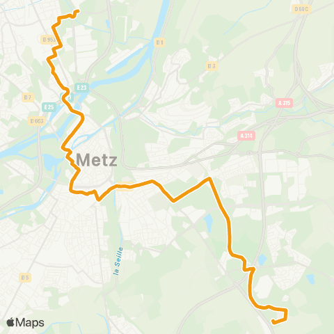 LE MET' Borny / Hôpital Schuman - Woippy St-Eloy map