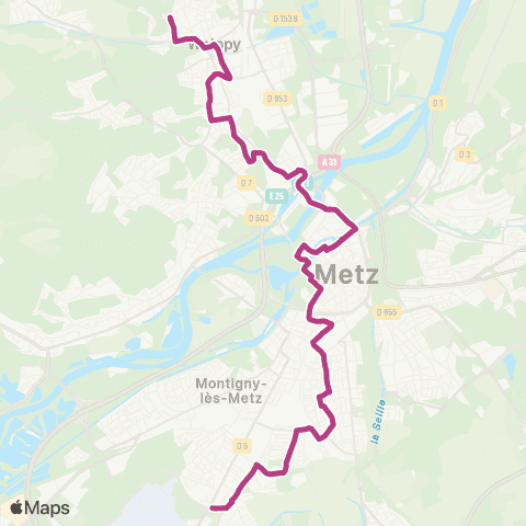 LE MET' Woippy le Patis - Costes et Bellonte map