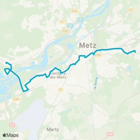 LE MET' Marche de Borny - Moulins Mairie map