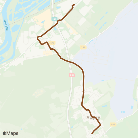 LE MET' Navette Augny - Tournebride map