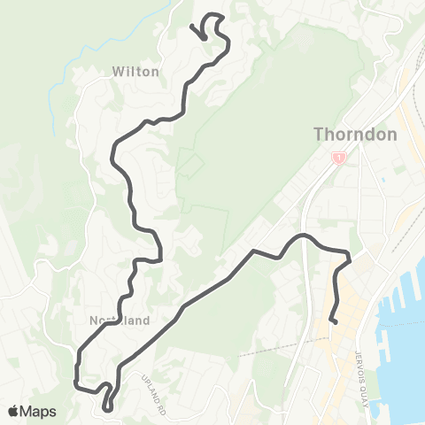 Metlink Mairangi - Glenmore St - Brandon St map