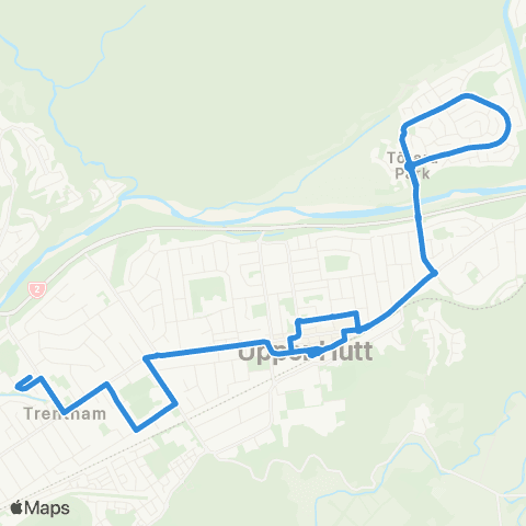 Metlink Upper Hutt - Totara Park - Upper Hutt map