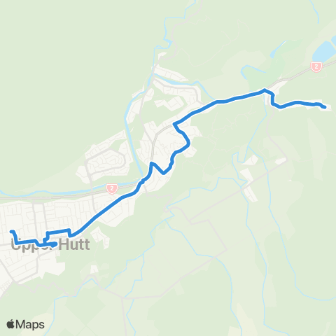 Metlink Te Marua - Timberlea - Maoribank - Upper Hutt map
