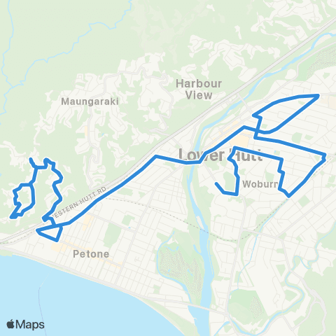 Metlink Petone - Korokoro - Petone map