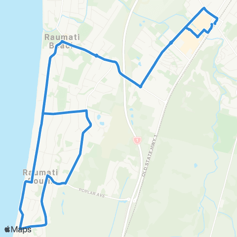 Metlink Paraparaumu - Raumati S - Paraparaumu map